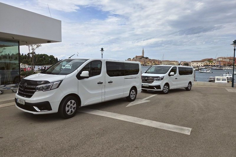 New Renault Trafic vans of TourSlo at the port of Rovinj