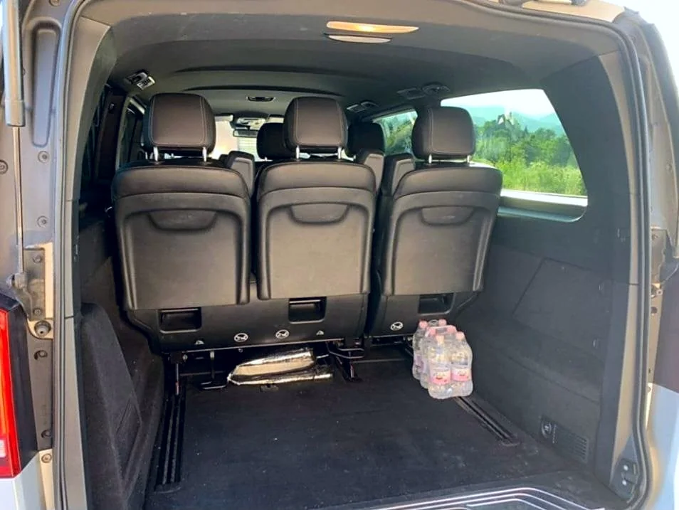 Mercedes V-Class cabin seen from the boot